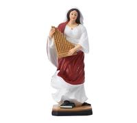 ZwaitL Elegante scultura artigianale in resina classica statua musicista con arpa decorazione per la casa amante della musica figurina musicista sacra statua con arpa