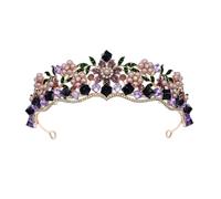 ZwaitL Elegante strass corona di fiori sofisticata corona di fiori con elegante copricapo testa, SizeApprox.14.5x5cm/5.71x1.97inches, Lega