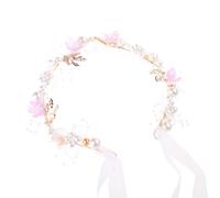 ZwaitL Fascia etnica con elegante corona di fiori fascia per capelli gioielli bella fascia fiore