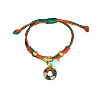 ZwaitL Fatto a mano intrecciato Natale carino corda intrecciata multicolore intrecciato gioielli amicizia favore partito corda intrecciata nero rosso coppia per uomini donne, Misura unica, come
