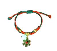ZwaitL Fatto a mano intrecciato Natale carino corda intrecciata multicolore intrecciato gioielli amicizia favore partito corda intrecciata nero rosso coppia per uomini donne, Misura unica, come