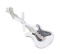ZwaitL Fermaglio per capelli alla moda con fiocco a forma di chitarra, stile punk, per ragazze e ragazze, con perle e stelle, con frangia, clip laterale