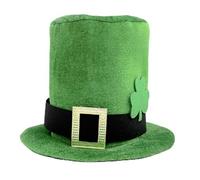 ZwaitL Homburg - Cappello a cilindro da leprechaun con barba verde, cappello porkpie per ragazzo, uomo, club, irlandese, accessori per le vacanze, cappelli Fedoras per donne, uomini e bambini, C