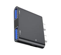 ZwaitL Hub USB C Docking Station 3 in 1 Convertitore adattatore per notebook aziendale Integrazione senza soluzione di continuità Esportazione rapida dei dati Espansione efficiente degli spazi di