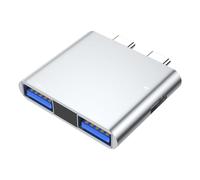 ZwaitL Hub USB C Docking Station 3 in 1 Convertitore adattatore per notebook aziendale Integrazione senza soluzione di continuità Esportazione rapida dei dati Espansione efficiente degli spazi di