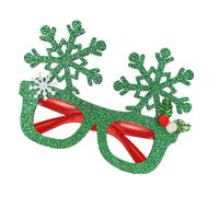 ZwaitL Occhiali con fiocco di neve glitterati accessori per costume festivo che migliorano le scintille decorazione per feste invernali unisex occhiali glitter fiocco di neve
