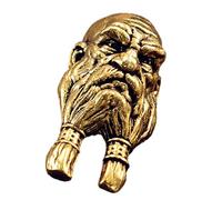 ZwaitL Ornamento da appendere in ottone con figura anziana incisa dettagliata portatile per portico studio sala esposizione lunga barba ciondolo anziano, Misura unica, come descritto, come descritto