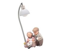 ZwaitL Ornamento in Resina Vecchia Coppia sposata con Statuetta Anziani a Luce LED per la Decorazione della Camera da Letto o del Soggiorno Decori Vecchi sposi