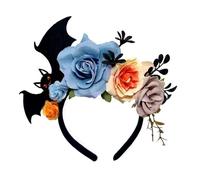 ZwaitL Parrucca a forma di pipistrello rosa accessorio per Halloween gioco di ruolo pratico resina confortevole per tutta la notte usura festa antiscivolo rosa pipistrello fascia per capelli