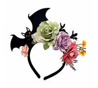 ZwaitL Parrucca a forma di pipistrello rosa accessorio per Halloween gioco di ruolo pratico resina confortevole per tutta la notte usura festa antiscivolo rosa pipistrello fascia per capelli