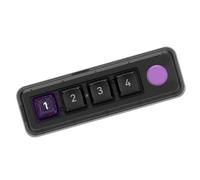 ZwaitL Piccola tastiera meccanica a 4 tasti Tastiera da gioco meccanica Hot Swap programmabile che progetta doppia porta USB C con illuminazione a colori Tastiera meccanica