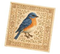 ZwaitL Set da ricamo per uccelli per principianti con tessuto lavabile Guida passo passo legami familiari hobby creativi Set tessuto croci cuciture