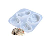 ZwaitL Stampi per ornamenti in silicone stampi in resina epossidica per animali per casting Art Sleepings Dog Cats Figurine resina cane e gatti figurine silicone