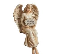 ZwaitL Statua angelica in resina con che tiene placche simbolo amore statuetta sitter mensola per soggiorno ornamento regalo statua in resina