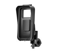 ZwaitL Supporto per telefono impermeabile antiurto Staffa stabile e resistente per manubrio motocicletta/custodia per con base in vetro per retrovisore impermeabile