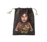 ZwaitL Tela Tarocchi Carte Storage Bag Stampa Coulisse Pacchetto Bag Forniture per Tarocchi Box 13x18cm, B