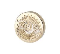 ZwaitL Testina Ricambio per Timbro con Sigillo cerala, 25 mm, per Buste, Biglietti, inviti per Feste, testine Ricambio, Senza Manico, con Stelle e