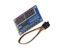 ZwaitL TM1638 Modulo Display Digitale per Tubi a LED con Ingresso Controllo Integrato per Lo Sviluppo microcontroller per la Progettazione circuiti Display per Tubi a LED con Pulsante