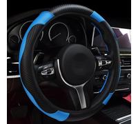 ZWBC coprivolante Auto Universale per Fiat Bravo 2008-2012, Antiscivolo Traspirante, Durevole copristerzo in Pelle PU Accessori da Interno,Blue