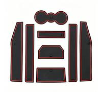 ZWBC Tappetino Antiscivolo per Land Rover Range Rover Evoque 2012-2019, Tappetini in Gomma per Console Centrale Antipolvere Tappetini in Gomma Portabicchieri,Red