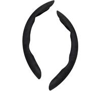 ZWBFBS 2 Pezzi Coprivolante per Auto per Renault Scenic Kadjar Clio Megane, Camoscio Segmentato Confortevole Antiscivolo Copri Volante, Protezione Volante, Interni Accessori Black