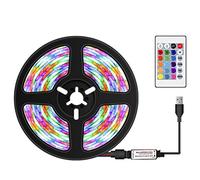 Zwbfu Striscia LED RGB Dimmerabili USB 5M Colorate con Telecomando IR 16 Colori e 4 modalità,300 LEDs Luce a Corda Nastri LED Striscia per Decorazioni, Cucina, Bar, Festa Illuminazione