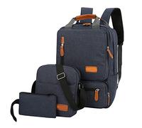 Zwbfu Zaino per portatile, set di zaino da 3 unità, zaino per computer portatile da uomo e donna, borsa da spalla, tasca piccola per viaggi, scuola, negozi, lavoro, universid