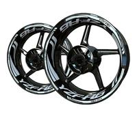 ZWBHNB Adesivo Bordo Ruote Adesivi per Mozzi Ruota Moto Riflettenti per Y&amaha YZF R6 Adesivi per Cerchioni Decalcomanie A Strisce Kit di Decorazioni Decalcomanie Ruote(Colore 1)