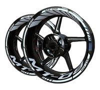 ZWBHNB Adesivo Bordo Ruote Adesivo per Cerchioni Moto per Y&amaha MT-09 MT09 MT 09 2020 2021 2022 2023 Adesivi per Cerchi E Pneumatici A Strisce Adesivi Decalcomanie Ruote(Bianco)