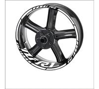 ZWBHNB Adesivo per Bordo Ruote Moto Rim Decalcomanie Ruota Hun Adesivi Riflettenti Strisce Impermeabili Nastro Accessori di Modifica per Yamaha YZF R1 YZF R1 Decalcomanie per Ruote(Misurare:8)
