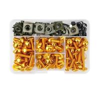 ZWBHNB Kit di Bulloni E Viti per Carenatura per Y&amaha TDM 850 900/A, TMAX 500/530 SX/DX, SRV250, SRX 400, 600, TDR250 Kit Bulloni di Carenatura Completo(Oro)