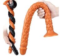 ZWBHSH 50 Cm Plug Anale Dildo Anale Massaggiatore Prostatico Super Soft Plug in Gel di Silice Liquido con Potente Ventosa Masturbatore Giocattoli del Sesso per Principianti E Professionisti,d'oro