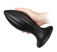 ZWBHSH Butt Plug Plug Anale Morbido Silicone Dildo Catena Anale Uomini Butt Plug Donne Plug Anale Vaginale S/M/L 3 Tipi di Opzioni di Dimensioni Giocattoli del Sesso per Coppie,Nero,L