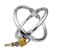 ZWBHSH Manette per Sesso in Acciaio Inossidabile Bondage Polsini da Polso Chiusura a Cuore Lucchetto a Forma di Cuore con Catene al guinzaglio BDSM Fetish Slave Accessori eroticiL