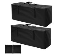 ZWCSHUU Borsa per Cuscini da Esterno 2 Pezzi Borsa portaoggetti for Cuscini for mobili, Grande capacità, Borsa Protettiva for, Impermeabile, Antipolvere, Organizer da Giardino(122x39x55cm 2pcs)