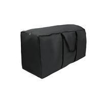 ZWCSHUU Borsa per Cuscini da Esterno Borsa portaoggetti for mobili da Esterno in Tessuto Oxford Impermeabile, Nera, for Giardino, Multifunzione, Organizer(122x39x55cm Black)