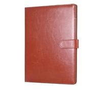 ZWCSHUU Cartella Multifunzionale for conferenze A4 Cartella for cancelleria Aziendale Cartelle for contratti in Pelle Organizer con Cerniera Porta Biglietti da Visita Cartella Aziendale(Brown)