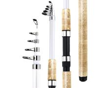 ZWCSHUU Spinning Rods Canna da Pesca telescopica in Mare, Canna alla Carpa, Ultra Resistente, Portatile, in Fibra di Carbonio, 2.1M, .4M, .7M, 3.0M, .6M(2.4 Meter)