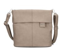 Zwei Mademoiselle.M M8 Crossbody Bag 3 L Borsa a tracolla in ecopelle con scomparto segreto e scomparto principale con chiusura lampo, tracolla corta e lunga rimovibile, Nubuck-cappuccino, 25x23x10