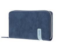 Zwei Portafoglio da donna M.Wallet accessorio da viaggio, Nubuck blu, 19 x 11 x 2,5 cm