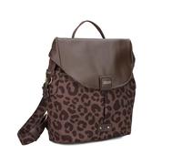 Zwei Olli OR8 - Zaino da città da donna, 5 litri, effetto pelle, stile vintage, robusto, resistente, impermeabile, scomparto principale con chiusura lampo, Leone marrone, Einheitsgröße, Rétro