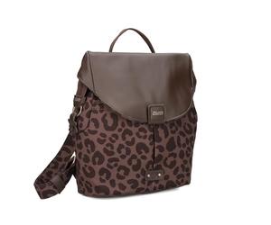 Zwei Olli OR8 - Zaino da città da donna, 5 litri, effetto pelle, stile vintage, robusto, resistente, impermeabile, scomparto principale con chiusura lampo, Leone marrone, Einheitsgröße, Rétro