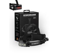 Zweibrüder ZB11H Torcia Frontale LED 2500 Lumen, Digital Focus, Luce Rossa | Lampada Frontale Ricaricabile USB-C e Luce Posteriore, per Lunga Autonomia, Ideale per Outdoor, Trekking e Camping