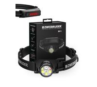 Zweibrüder ZB7H Torcia Frontale LED 1200 Lumen, USB-C, Digital Focus | Lampada Frontale Ricaricabile, Luce Rossa e Luce Posteriore, Leggera e Ergonomica, Ideale per Outdoor e Camping