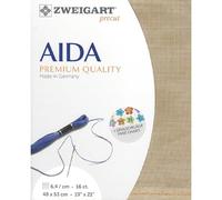 Zweigart AIDA Precut 3251 3009 Vintage - Tessuto artigianale per punto croce, 48 x 53 cm