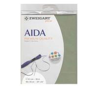Zweigart Aida precut 3326 - Tessuto per punto croce, 20 ct, colore: Verde muschio, 48 x 53 cm
