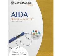 Zweigart AIDA Precut 3793 3008 Curry, tessuto per punto croce, 48 x 53 cm