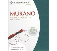Zweigart Contatore MURANO Precut 32 ct 3984 colore 5153 petrolio tessuto per ricamo 48 x 68 cm