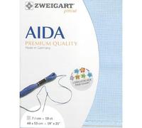 Zweigart Tela Aida 18 Count Luce Blu 50 x 55 (49,5 x 54,6 cm) - Grassi Qtr