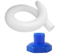 Zwelocy 25016 & 10531 - Tubo flessibile per skimmer per piscina fuori terra, 4,3 x 70,5 cm e adattatore B, set di pezzi di ricambio compatibile con skimmer Intex fuori terra per piscina